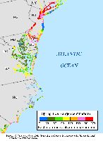 Measured Tide Range in New York, New Jersey, Pennsylvania, Delaware, Maryland, Virginia, District of Columbia, and North Carolina