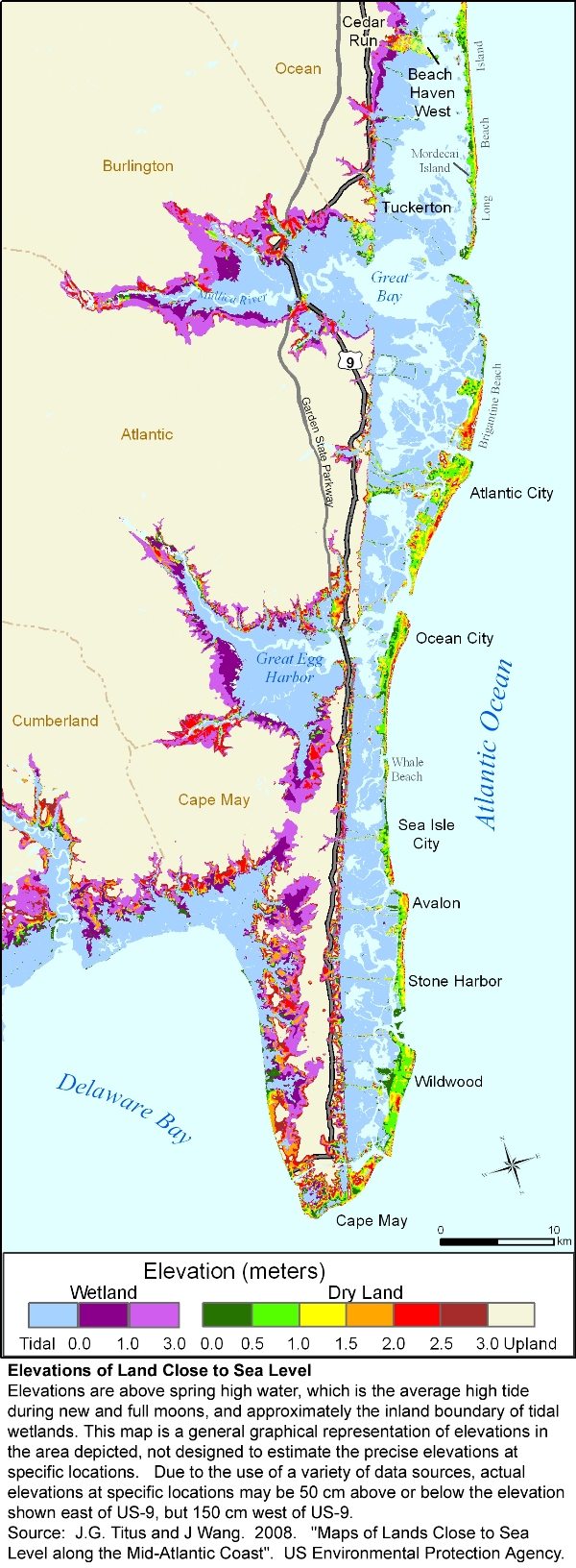 Tuckerton, Beach Haven West, Mordecai Island, Sea Isle City, Avalon, Whale Beach, New Jersey