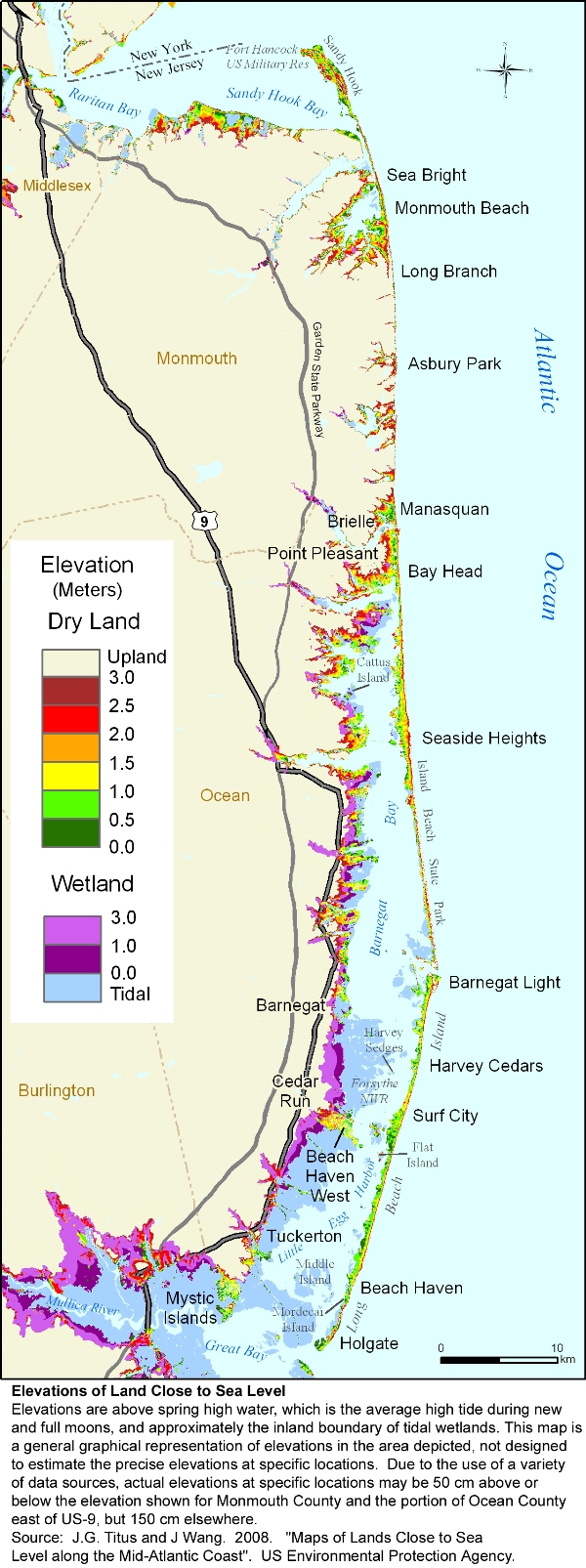 Tuckerton, Beach Haven West, Mordecai Island, Sea Isle City, Avalon, Whale Beach, New Jersey